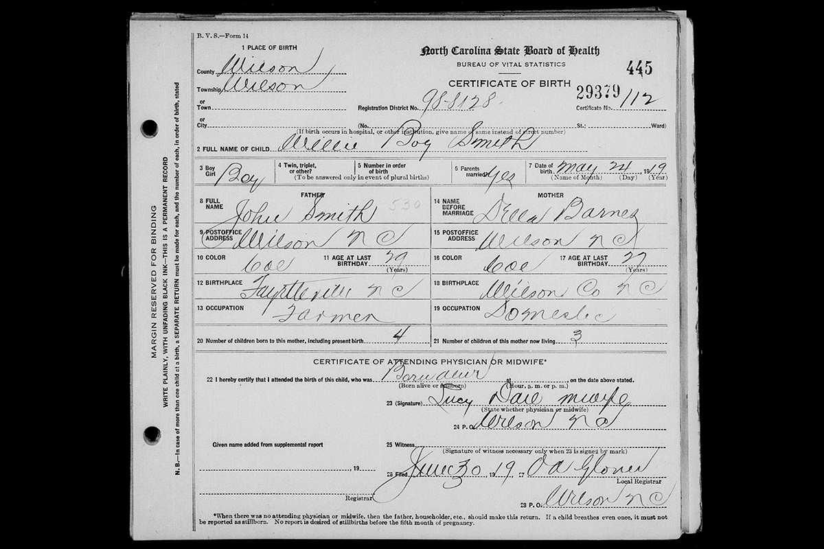 Finding North Carolina Birth Marriage And Death Records North 