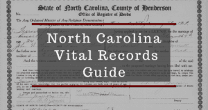 Finding North Carolina Birth, Marriage, And Death Records - North ...