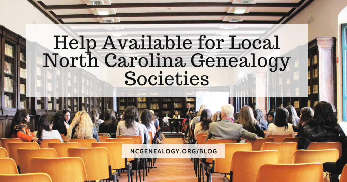 Help Available For Local North Carolina Genealogy Societies - North ...